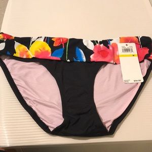NWT Anne Cole fold-over mid-rise bikini bottom, M